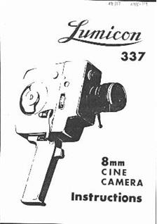 Lumicon RZ 337 manual. Camera Instructions.